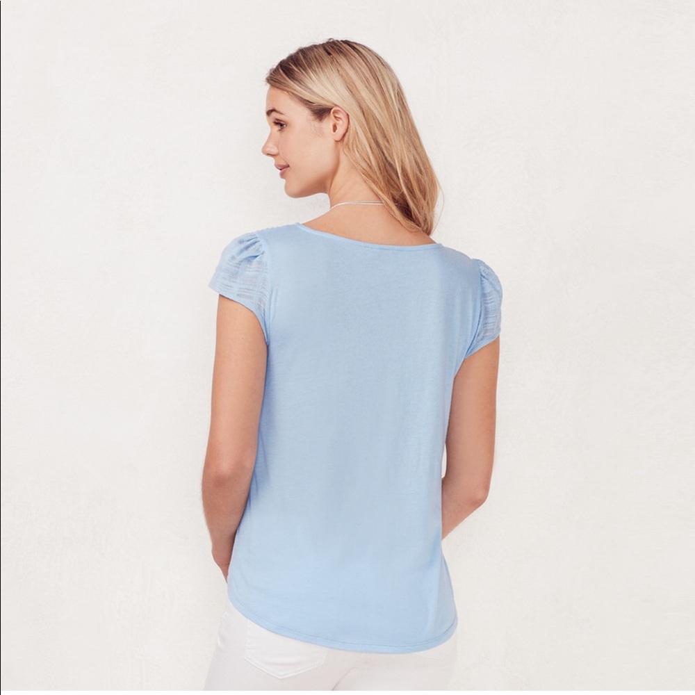 LC Lauren Conrad Pintuck Tee New - Picture 2 of 2